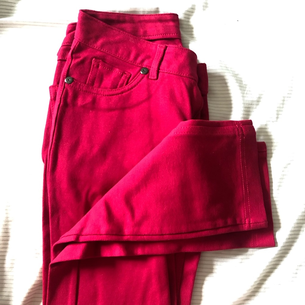 Bright Pink/Red Ponte Pants